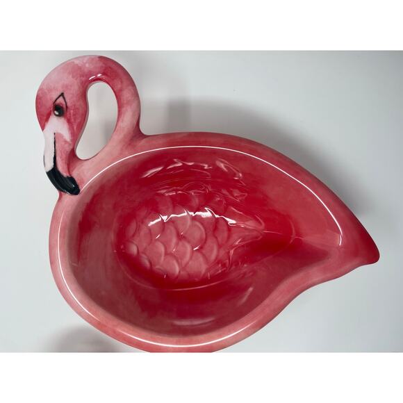 Tommy Bahama Melamine Pink Flamingo Serving Bowls Set of 3   - NEW - Picture 7 of 9